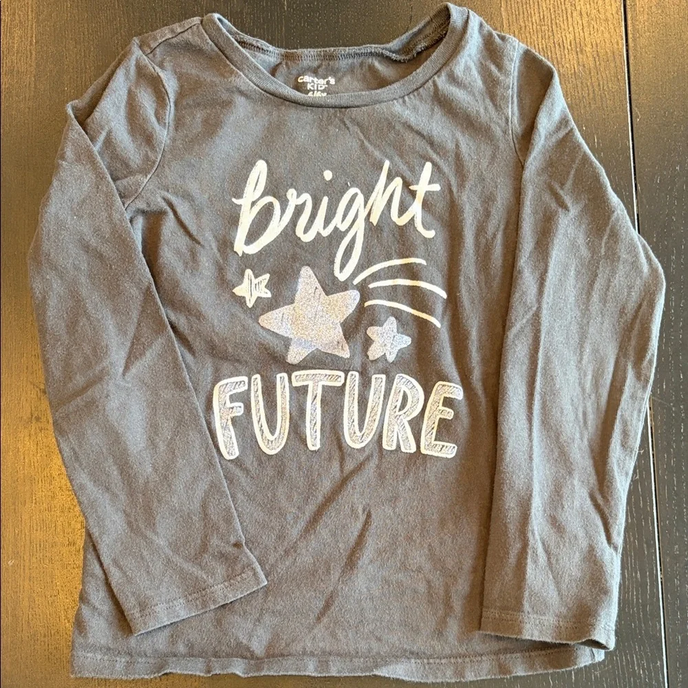 Carter's Gray 'Bright Future' Long Sleeve Tee Size 6/6X
